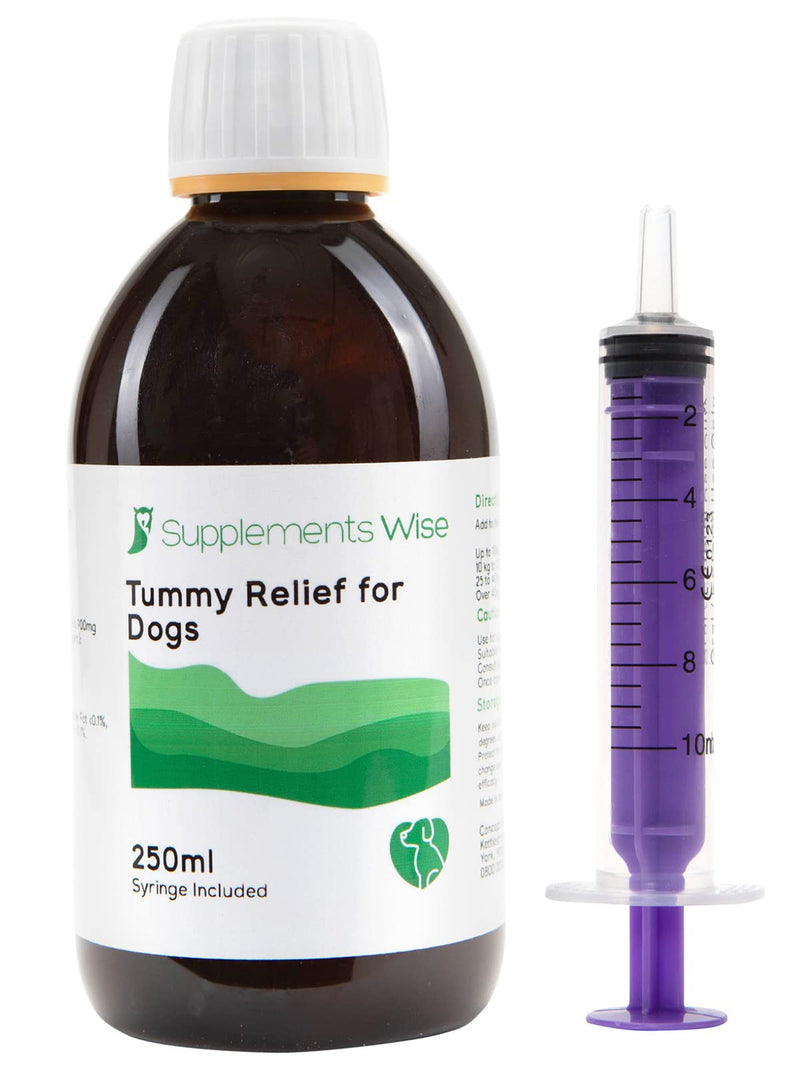 Tummy Relief for Dogs - Puppy and Dog Diarrhea Treatment - Stomach Settler and Gut Health Supplements - Liquid Dog Medicine for Dog Upset Stomach- Fast Acting Stool Firm Remedy - 1 Bottle, 250ml - PawsPlanet Australia