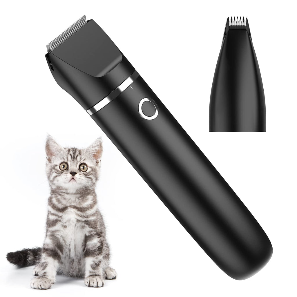 Ankilo Newest 2 in 1 clipper for dog paws, quiet electric professional dog clipper, paw trimmer, paw shaver for dogs, cats, paws, eyes, black - PawsPlanet Australia