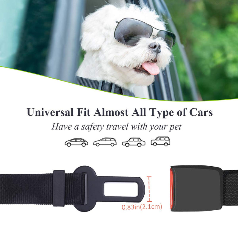 [Australia] - Vivaglory Dog Seat Belts, Heavy Duty Dog Car Seat Belt Harness with Bungee Buffer for Shock Absorbing, Adjustable Pet Safety Seat Belt for Most Cars, Two for Small, Medium & Large Dogs 1 Pack M（Adjustable Length: 19.7"-25.8") 