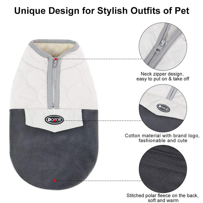 Fleece Dog Jumpers Small Soft Fleece Dog Sweatshirt, Puppy Vest Kittens Clothes Warm Jacket Cold Weather Apparels Dog Pajamas Warm Tshirt jumper for sphynx cat Hairless Cat Chihuahua Gray XL - PawsPlanet Australia