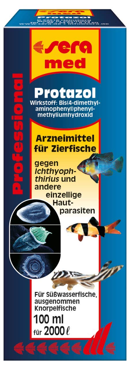sera med Professional Protazol 100 ml - medicine for fish against single-cell skin parasites such as Ichthyophthirius multifiliis, medicine for the aquarium 100 milliliters - PawsPlanet Australia