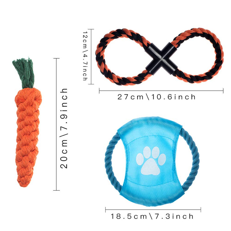 MY LIKE Pet Rope Toys Dog Chew Toys Teething Training Interactive Puppy Sticks Gift Set of 6 for Medium Dog or Small Kong - PawsPlanet Australia