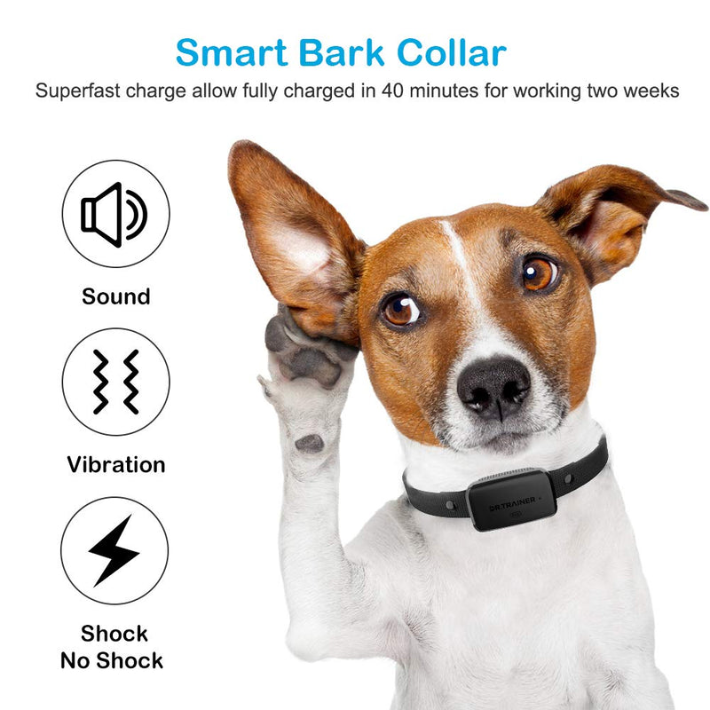 Dr.Trainer B1sPro Bark Collar for Dogs with APP Control, Rechargeable Dog Bark Collar Humane Dog Shock Collar with Barking Record, Humane Custom Settings for Small Medium Large Dogs B1s Bark Collar - PawsPlanet Australia