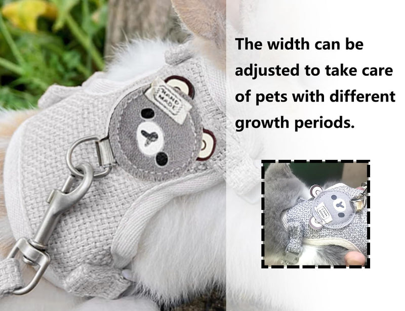 KAPSING rabbit leash, adjustable rabbit accessories, rabbit accessories with elastic leash, cat leash with harness for small animals, rabbits, cats, outdoor walking - PawsPlanet Australia