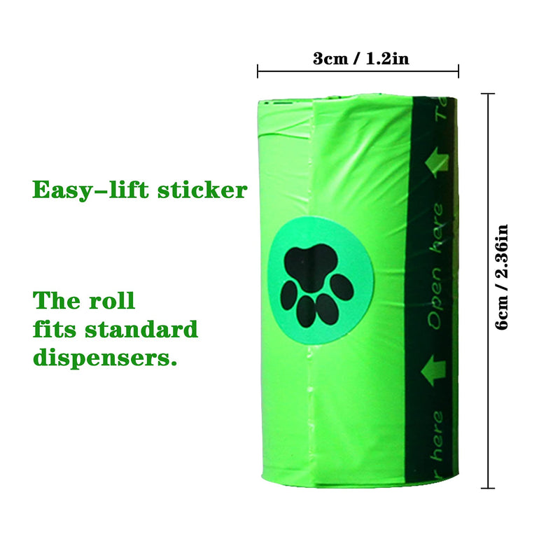 eSUN Biodegradable Dog Poop Bags, Compostable Poop Bags for Dog Waste, Extra Thick and Strong Doggy Bags, 9" x 13", 120 bags, Green 120 Bags-8 Rolls - PawsPlanet Australia