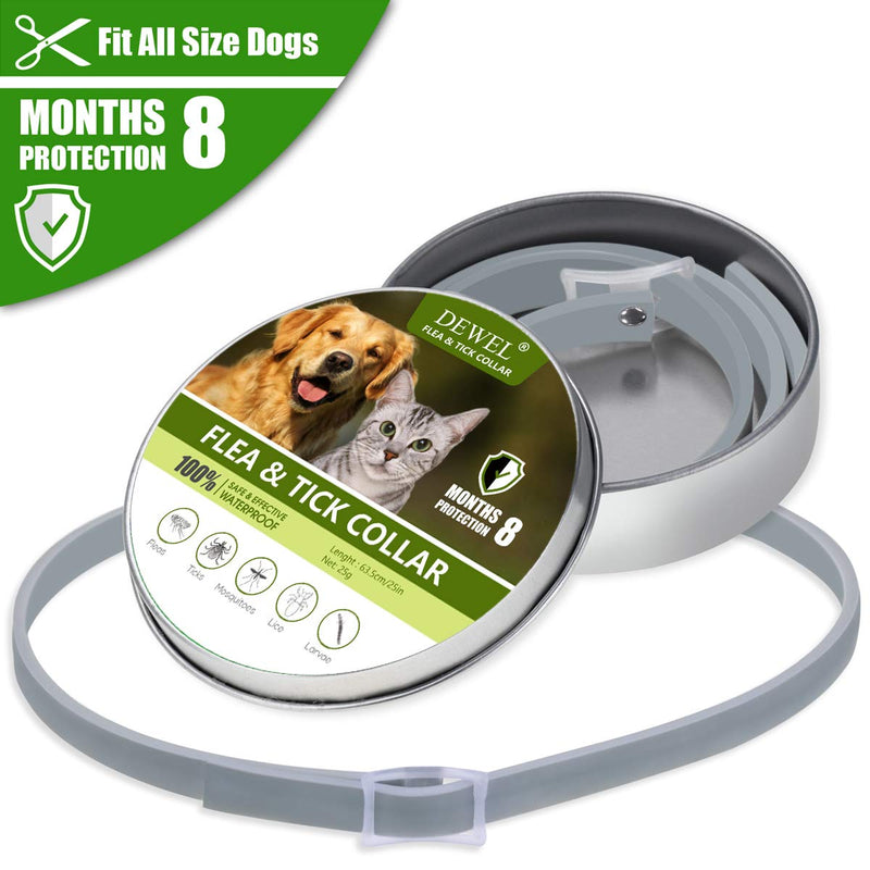 DEWEL 63.5 cm tick collar for dogs and cats, adjustable dog and cat flea collar, waterproof anti-ticks and fleas - PawsPlanet Australia