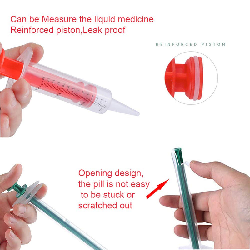 Pet Medicine Feeding Syringe Pill Gun for Cats Pet Syringe Feeding Oral Tablet Capsule or Liquid Feeding Kit Silicone Syringes for Dog Cat Pill Shooter - PawsPlanet Australia