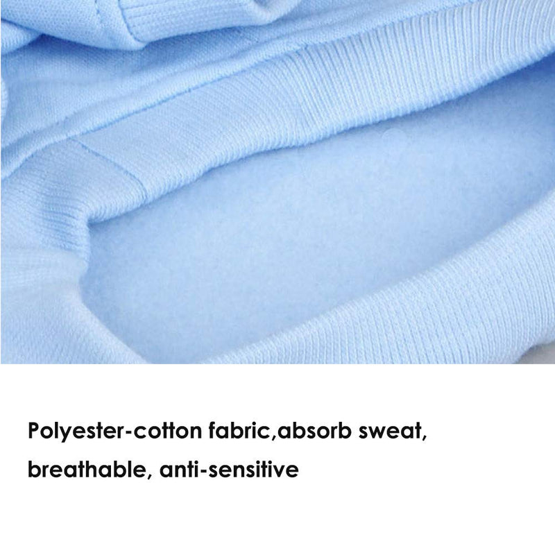 Petderland Pet Clothes for Dog Cat Puppy Hoodies Coat Fleece Sweatshirt Warm Sweater Dog Outfits X-Small Blue - PawsPlanet Australia