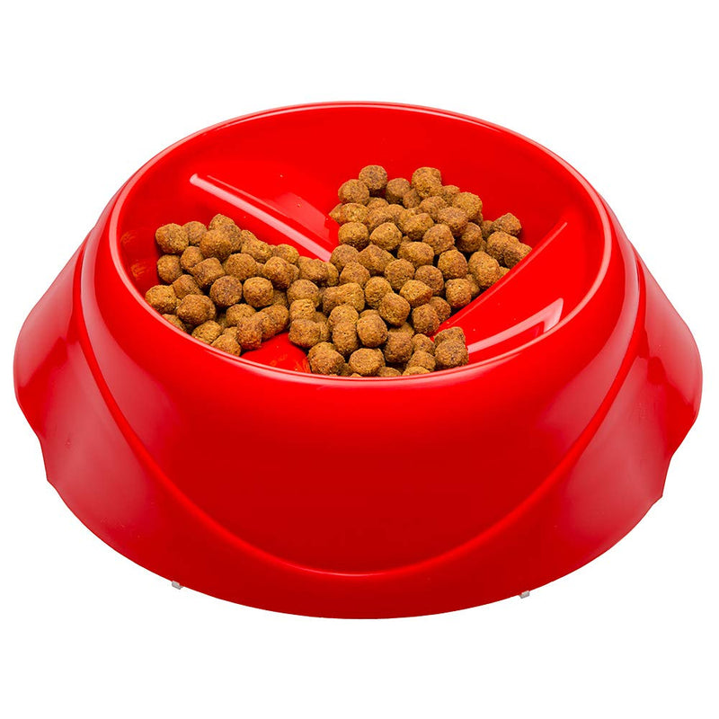 Ferplast Magnus Slow Bowl, Small, Red - PawsPlanet Australia