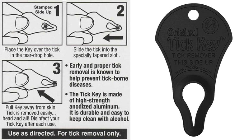 The Original Tick Key -Tick Removal Device - Portable, Safe and Highly Effective Tick Removal Tool (Black) - PawsPlanet Australia