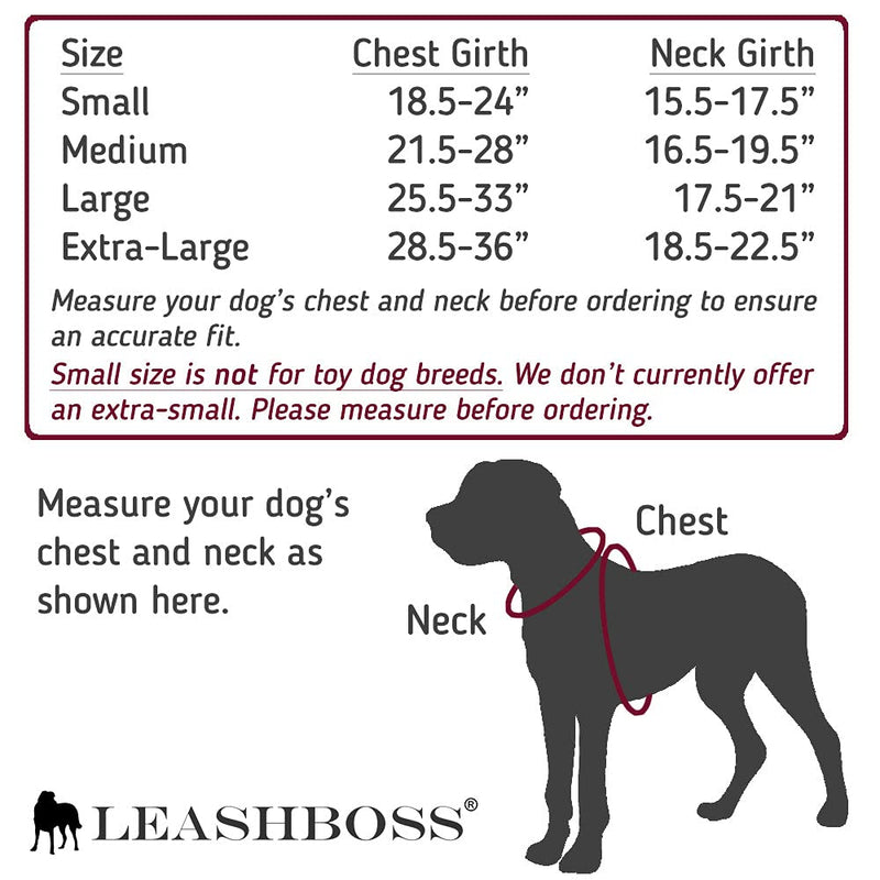 Leashboss Pattern Reflective No Pull Dog Harness with Bungee Handle, Rear and Front Clip Attachment, Pattern Collection Small Beige/Red - Mountain - PawsPlanet Australia