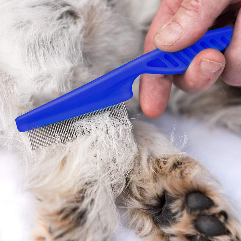 2 pcs Flea Comb for Dog Cat Flea Lice Tear Stain Remover Pet Combs Fine Tooth Grooming Removal Tool Long Time Using - PawsPlanet Australia