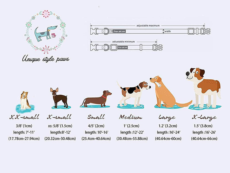 Unique Style Paws Pet Soft &Comfy Bowtie Dog Collar and Cat Collar Pet Gift for Dogs and Cats 6 Size and 7 Patterns XX-Small Pink Stripe - PawsPlanet Australia
