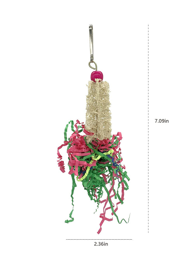 N\C 5 Pack Birds Parrot Toys,Parakeet Shredder Toys,Bird Loofah Chewing Toys,Parrots Shredder Foraging Hanging Cage Swing Toys,for Small Parrots,Finches,Cockatiels,Conures,Love Birds,Macaws - PawsPlanet Australia