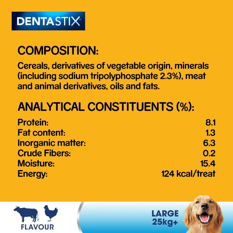 Pedigree Dentastix - Daily Dental Care Chews - Dog Treats for Large Dogs - 112 Sticks (Pack of 4) - PawsPlanet Australia