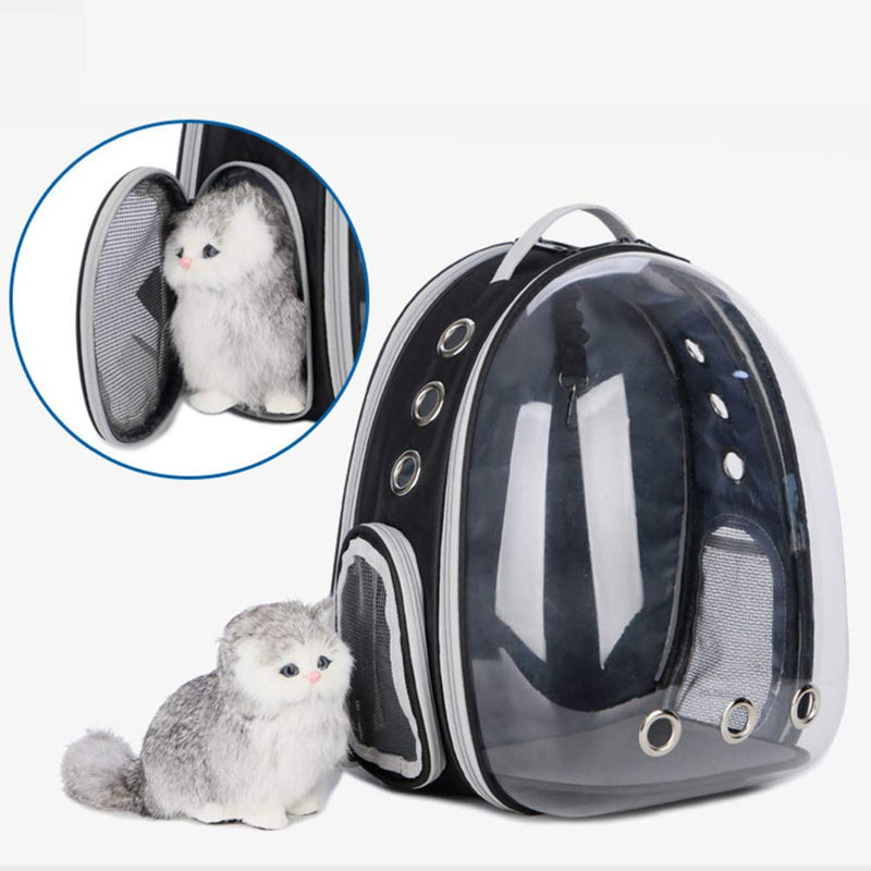 Balacoo Expandable Cat Carrier Backpack Space Capsule Transparent Bubble Pet Carrier Outdoor Pet Cat Dogs Carrier for Small Dog Pet Cat Hiking Traveling (Black) - PawsPlanet Australia