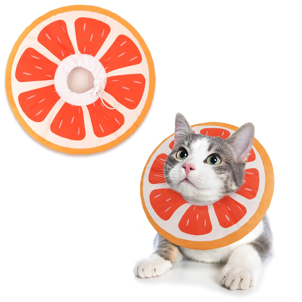 Supet Cat Cone Collar Soft to Stop Licking, Donut Cat Recovery E Collar After Surgery, Cat Neck Cone Alternative for Large Medium Small Cats Kittens Dogs Orange M(Neck:8"-13") - PawsPlanet Australia