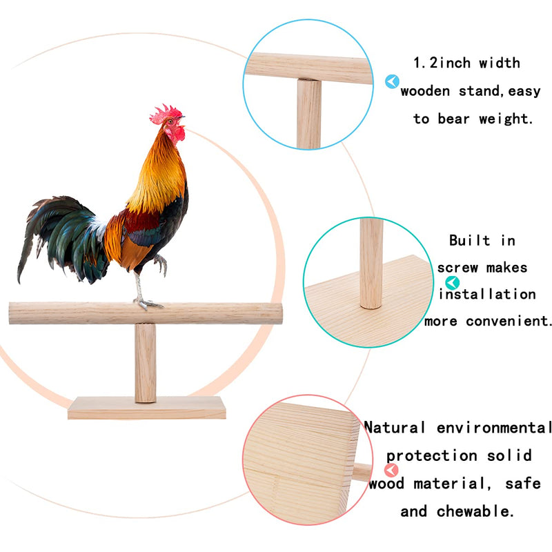 Chicken Wooden Traning Stand Perch Toys for Hens,Parrot Bird Asembled Play Table Top Cage Toys - PawsPlanet Australia