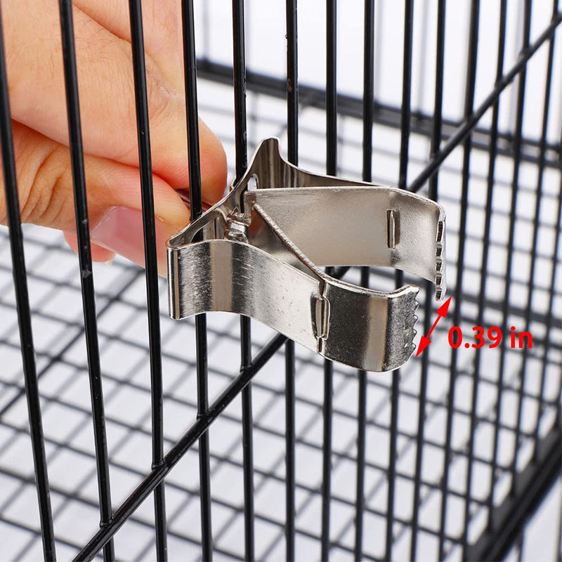 6 Pcs Bird Food Holder Parrot Cage Seed Feeder Stainless Steel Vegetable Fruit Clip for Bird Cockatiel Parrot Hamster - PawsPlanet Australia