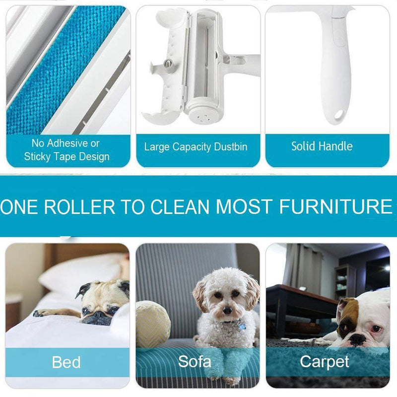 Reusable Pet Hair Remover Roller,Furniture Remover Dogs, Cats,Pet Hairs Lint Remover from Furniture, Carpets,Sofa,Clothing - PawsPlanet Australia