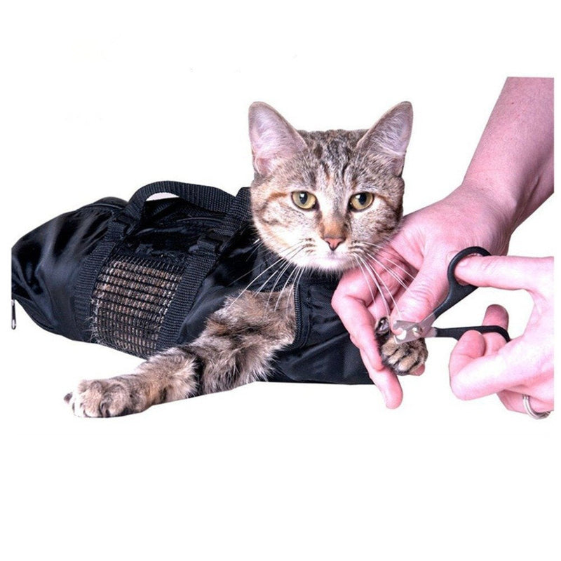 Bestbuy Cat Grooming Bag + Pet Glove, Cat Grooming Bath Bag for Cleaning Ear, Cutting Nails, Medicine Feeding Resisted from Scratch & Biting - PawsPlanet Australia