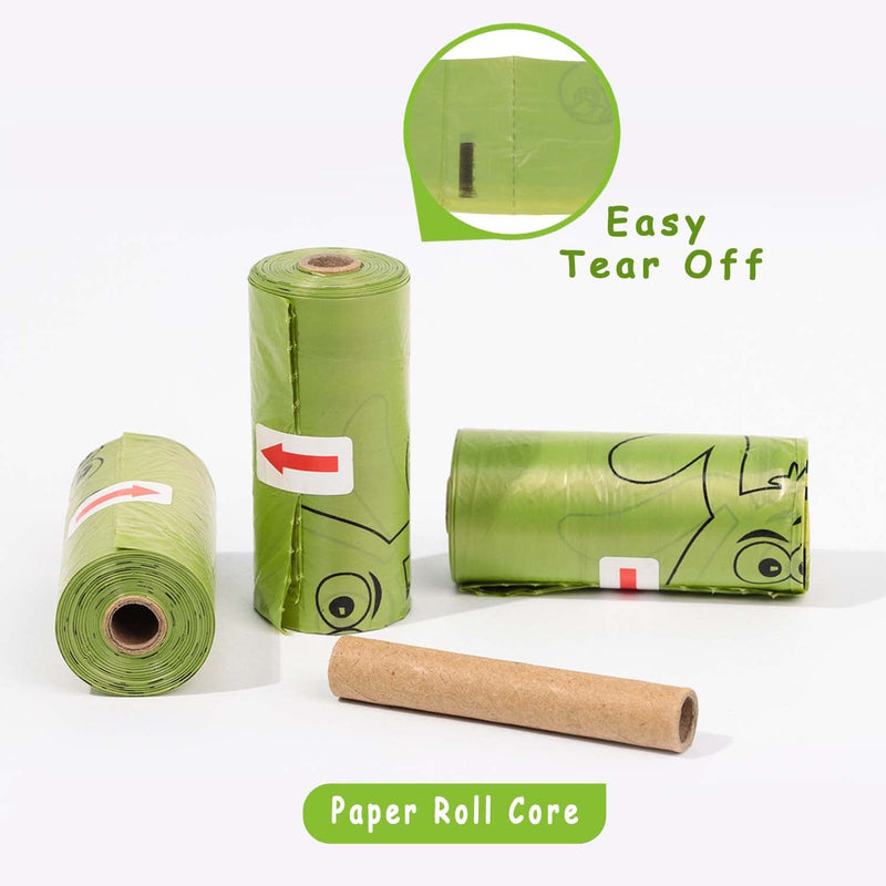 AiTodos® 600 Pcs Biodegradable Dog Bags Going Out Bags for Dogs Biodegradable Material Portable 29.5 x 22cm Green (40 Rolls, 15 per Roll) Green-600 - PawsPlanet Australia