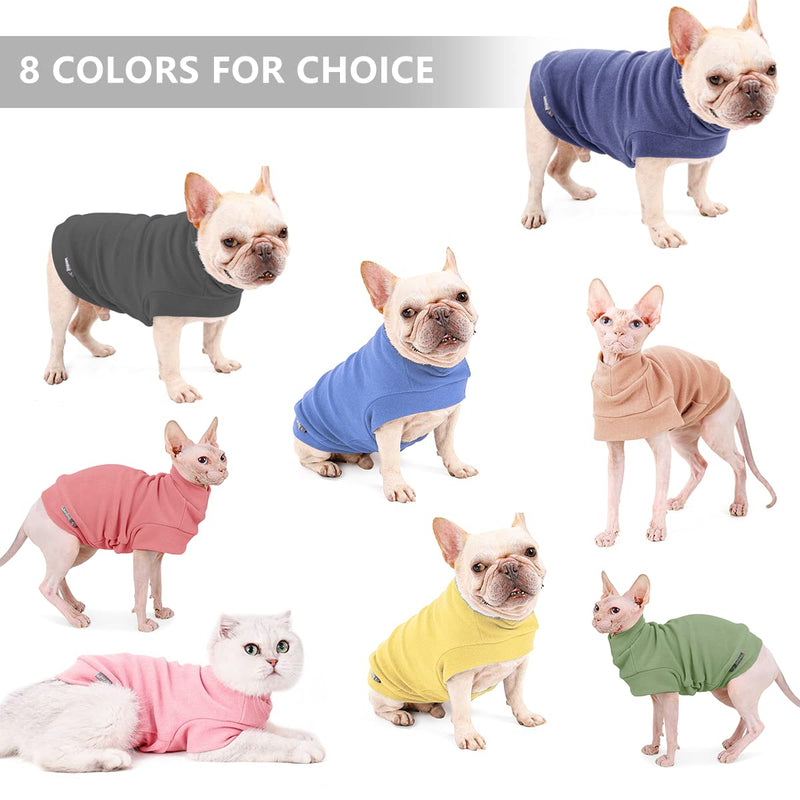 Small Dogs Fleece Dog Sweatshirt - Cold Weather Hoodies Spring Soft Vest Thickening Warm Cat Sweater Puppy Clothes Sweater Winter Sweatshirt Pet Pajamas for Small Dog Cat Puppy Beige - PawsPlanet Australia