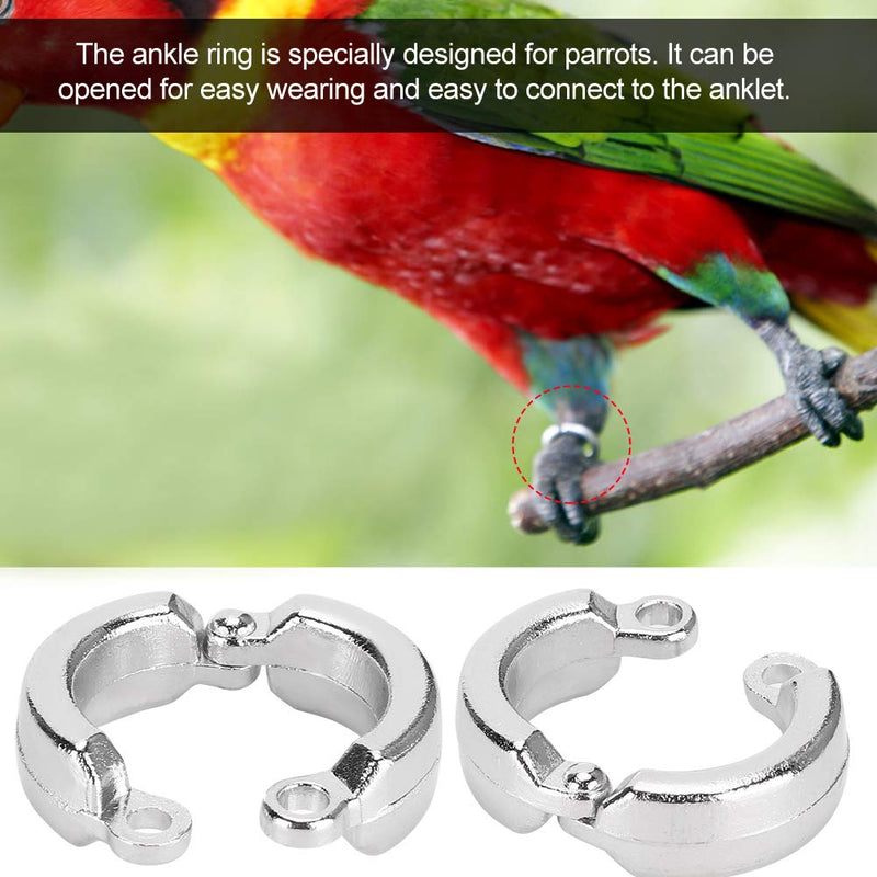 10PCS Bird Foot Rings Anti Escape Parrot Leg Ring Birds Anklet Ring Outdoor Fly Training Activity Ring Clip for Pet Training(#12) #12 - PawsPlanet Australia