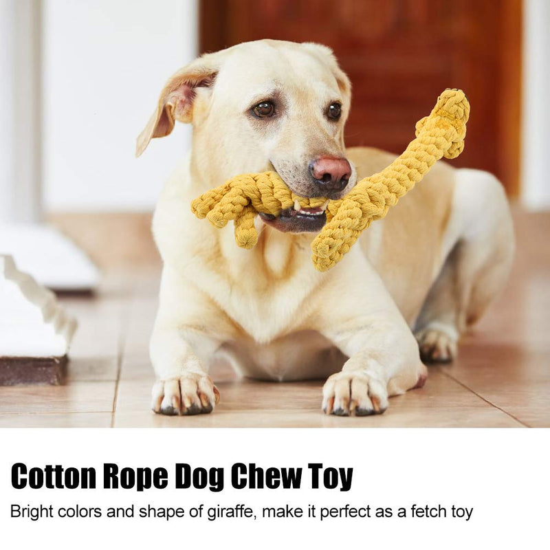 Dog Rope Toys Cute Dog Chew Toy Cotton Rope Bite Resistant Giraffe Design Pet Teeth Cleaning Gifts - PawsPlanet Australia