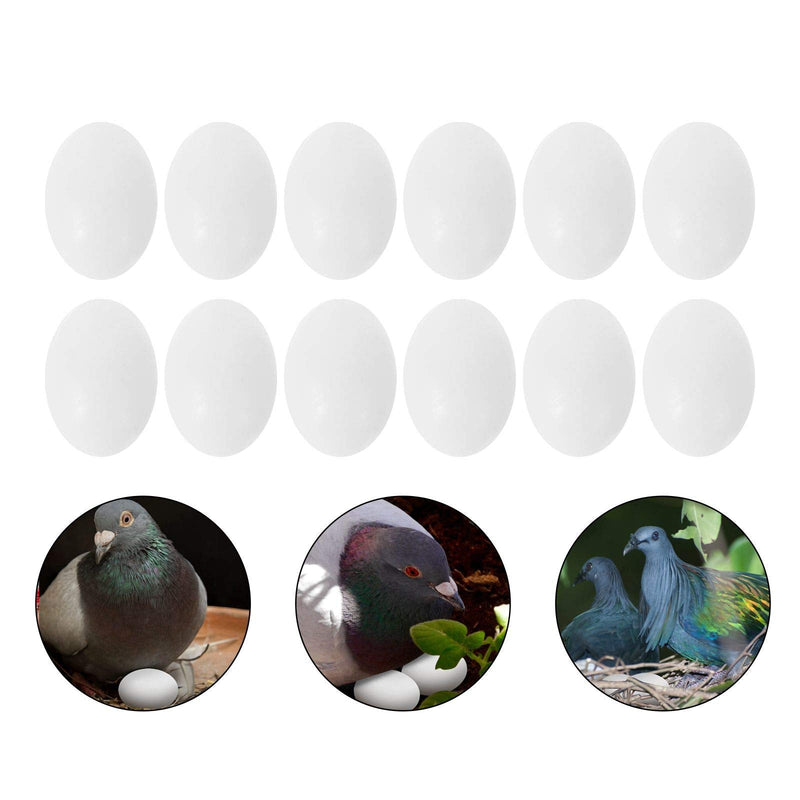 iplusmile Bird Accessories 30Pcs Solid Plastic Pigeon Dummy Eggs for Tricking Birds to Stop Laying Eggs - PawsPlanet Australia