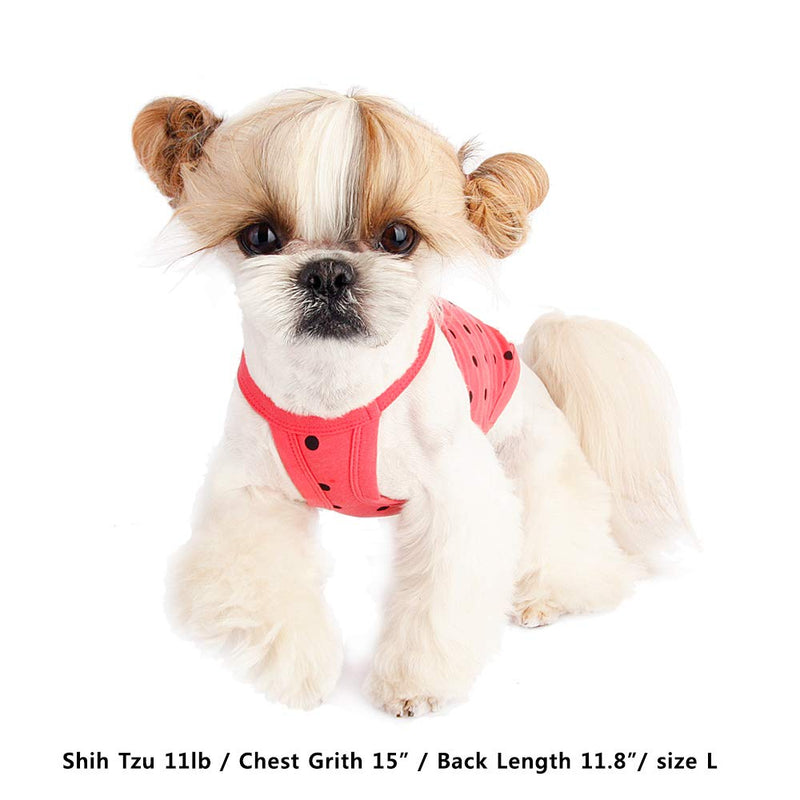 [Australia] - LITTLE COLLIN] Dog Summer Dot Halter Neck Tank Top Clothes for Premium Pet Shirt Small-Medium Red 