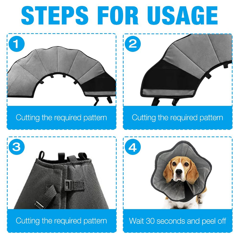 XEERUN Dog Neck Brace, Soft Comfortable Leak Protection Dog Conical Neck Brace Protective Collar Dog for Medium to Large Dogs, Postoperative Recovery Prevent Licking and Biting (L) - PawsPlanet Australia