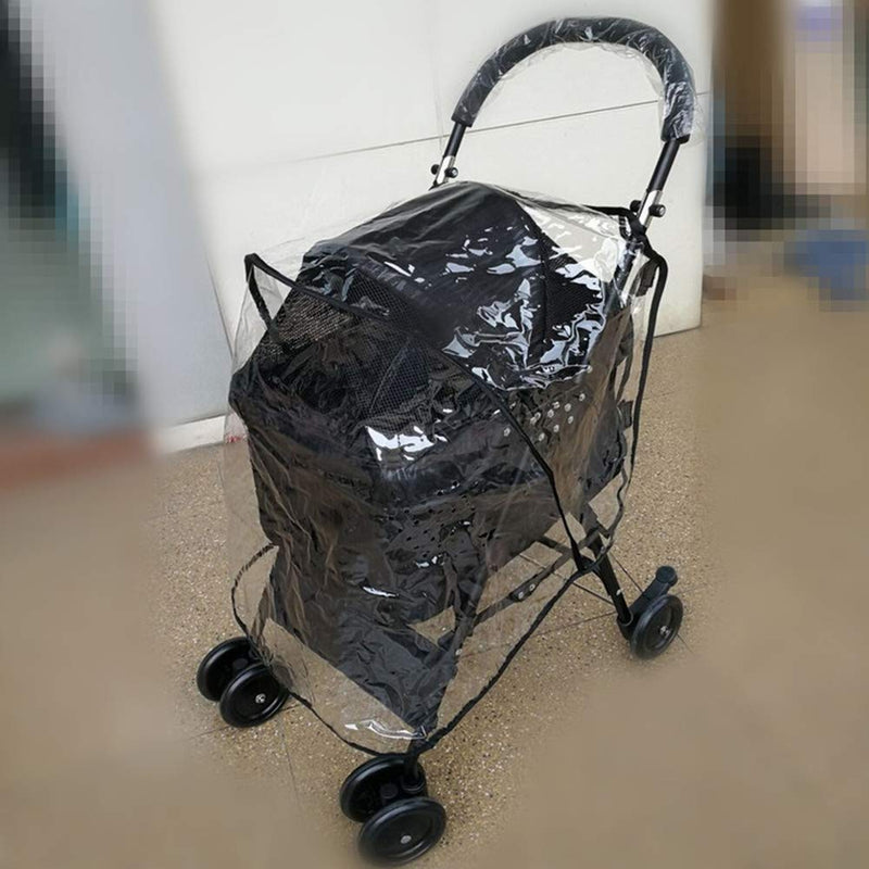 Dog Stroller Rain Wind Cover, Dog Cat Pet Travel Stroller Pushchair Pram Jogger Buggy Rain Cover - PawsPlanet Australia