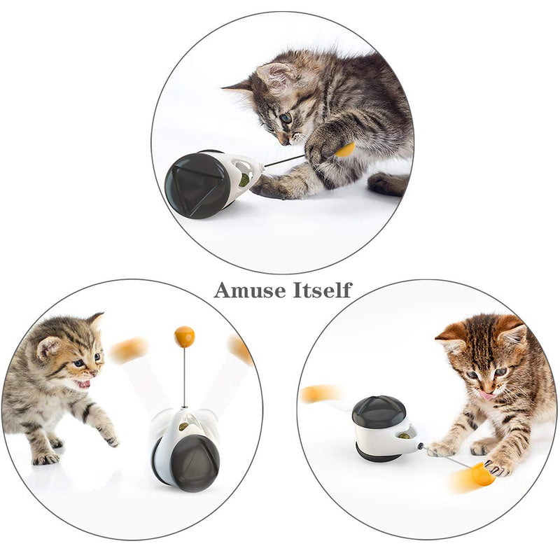 [Australia] - Onybte Cat Ball Tumbler Interactive Cat Toys for Indoor Kitty,Balance Ball and A Feather Tail Mouse in Metal Wire Ball as Additional Gift for House Kitten 