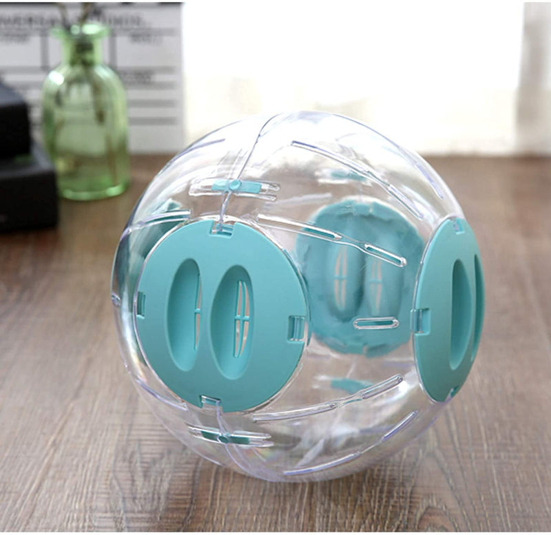 Hamster Running Ball Multi-Size Crystal Running Ball for Hamsters Run-About Exercise Ball Fitness Wheels Small Animal Toys Chinchilla Cage Accessories S 4.92 inch Blue A - PawsPlanet Australia