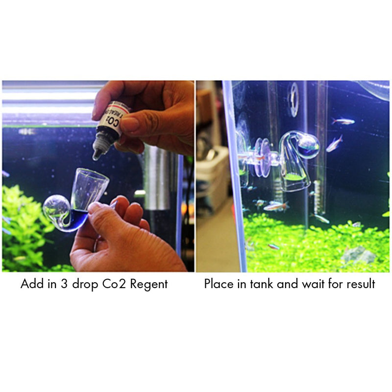 [Australia] - Glass Drop Checker Kit with pre-Mixed 4dKH & pH Reagent, 3-Minutes' Setup, 3 Seconds to Read Result,Fastest Way to Ensure Sufficient Co2 in Planted Aquarium & Color Change Reflects CO2 Level,1 Pack 