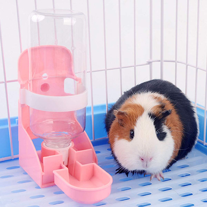 POPETPOP 500ml Automatic Pet Feeder - Leakproof Hamster Water Dispenser Small Pet Drinking Feeder, Cage Mounted Water Bottle for Puppy/Guinea-pig/Cats/Hamster/Rabbits White - PawsPlanet Australia