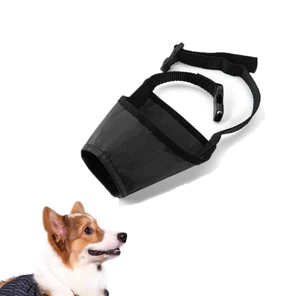 Small Dog Muzzle, Dog Muzzle, Adjustable Strap, Breathable, Safe, Quick Fit for Small, Medium Dogs, Prevents Biting, Chewing and Barking (S, Black) - PawsPlanet Australia
