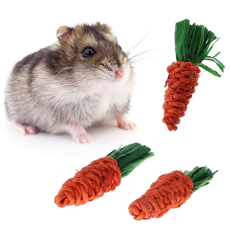 mellystore Rabbit Chew Toy 8PCS Small Animals Chew Toy Rabbit Chew Balls Hamster Chew Toy Guinea Pig Toy Natural Chew Balls for Small Animals Rabbits Chinchillas Hamsters - PawsPlanet Australia