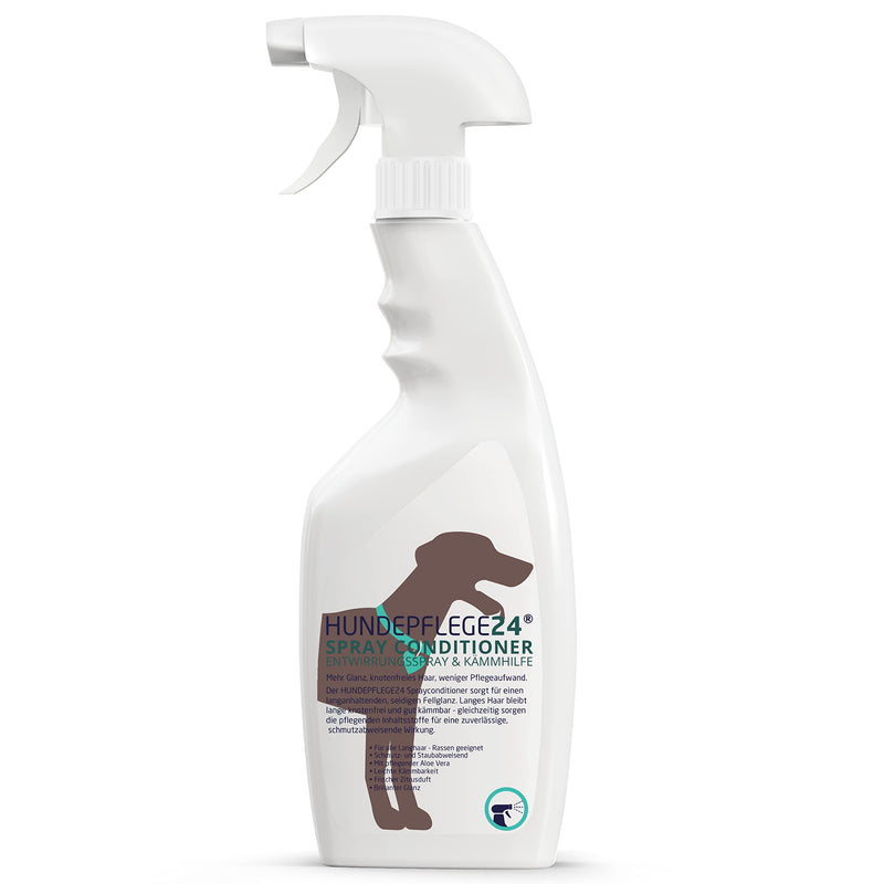 HUNDEPFLEGE24 dog conditioner care spray for effective de-matting, easy combing and gentle fur care for dogs and cats - care combing aid and de-matting spray for dogs long hair and short hair 500 ml - PawsPlanet Australia