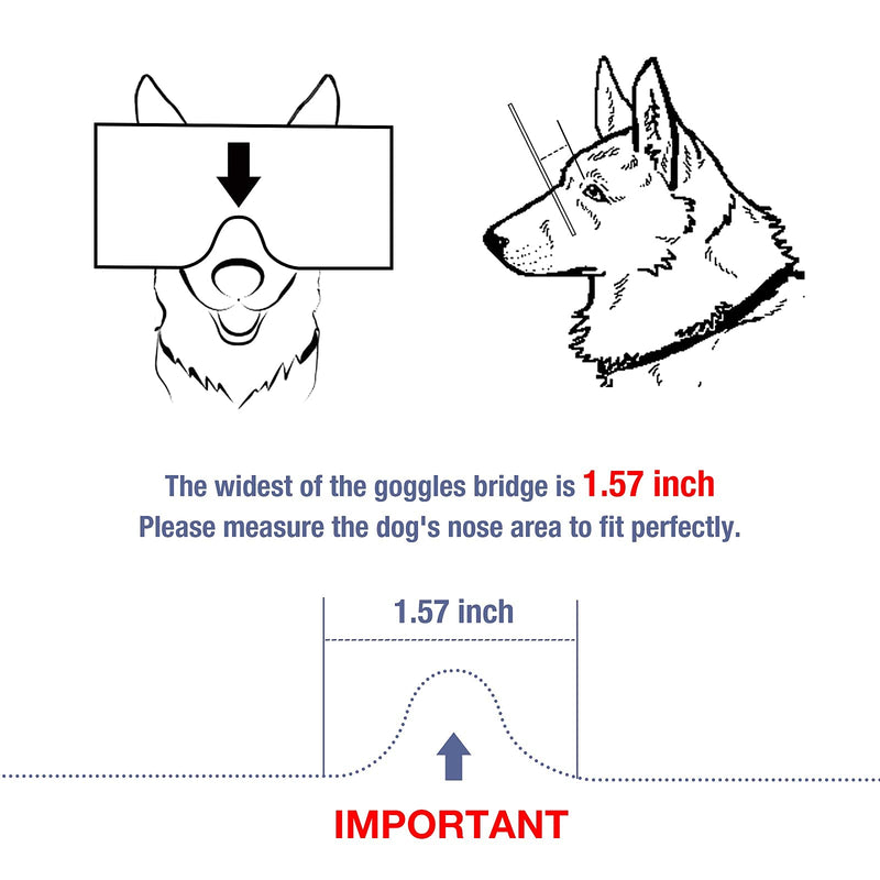 NAMSAN Dog Goggles Large UV Protection Sunglasses for Medium Large Dogs Windproof Outdoor Pet Glasses Adjustable Dog Sunglasses Black - PawsPlanet Australia