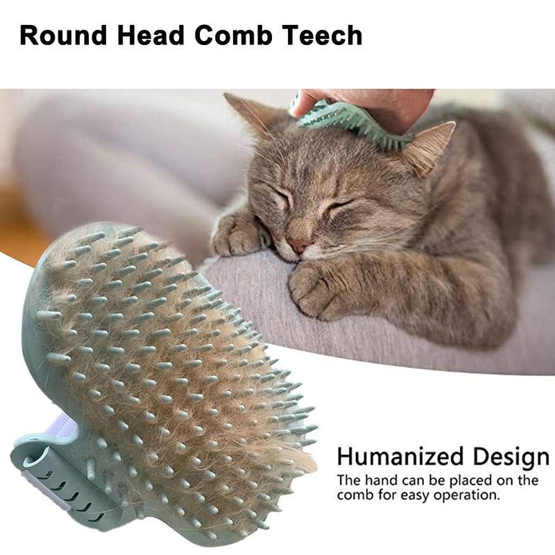 DINGC Cat Brush Corner Environmentally Friendly Rubber, Massage Itching and Comb, Hair Removal Brush and Teasing Cat Toy, Cat Wall Brush For Self-Cleaning of Cats and Dogs - PawsPlanet Australia