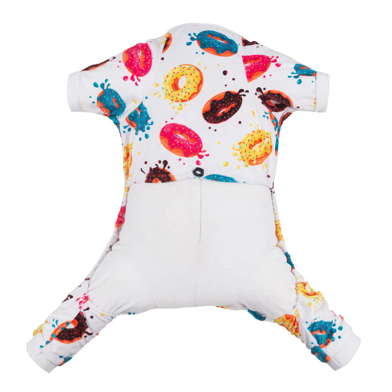 CuteBone Dog Pajamas Cat Pajamas Dog Apparel Dog Jumpsuit Pet Clothes Pjs X-Small Donut - PawsPlanet Australia