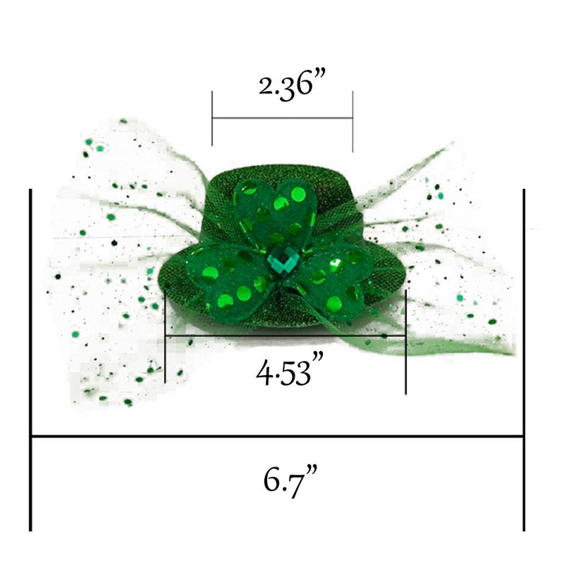 [Australia] - Yu-Xiang Lace Green Hat St Patricks Day Clover Headband Irish Festival Pet Dress Up Dog Adult Children Headdress (Lace) 