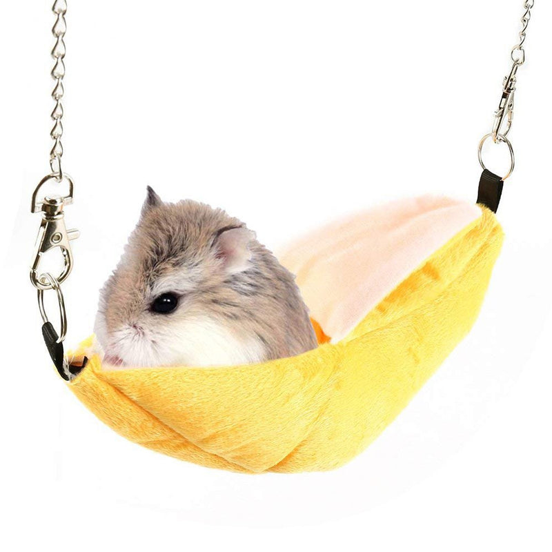 [Australia] - Cuteboom 2 Pack of Fruit Nest for Golden Hamster, Cavy, Hedgehog, Squirrel of Hamsters, Warm House for Pet to Play and Sleep Yellow 