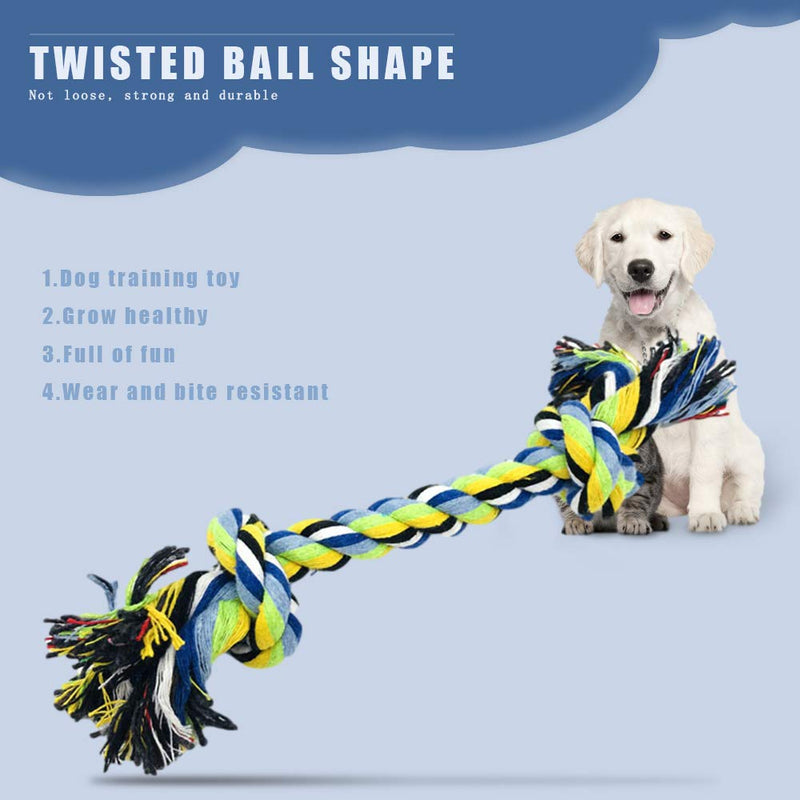 SENDILI Set of 4 Dog Rope Toys - Durable Dog Rope Toys Natural Cotton Chew Toy for Puppies, Small and Medium Dogs Chewing, Interactive - PawsPlanet Australia