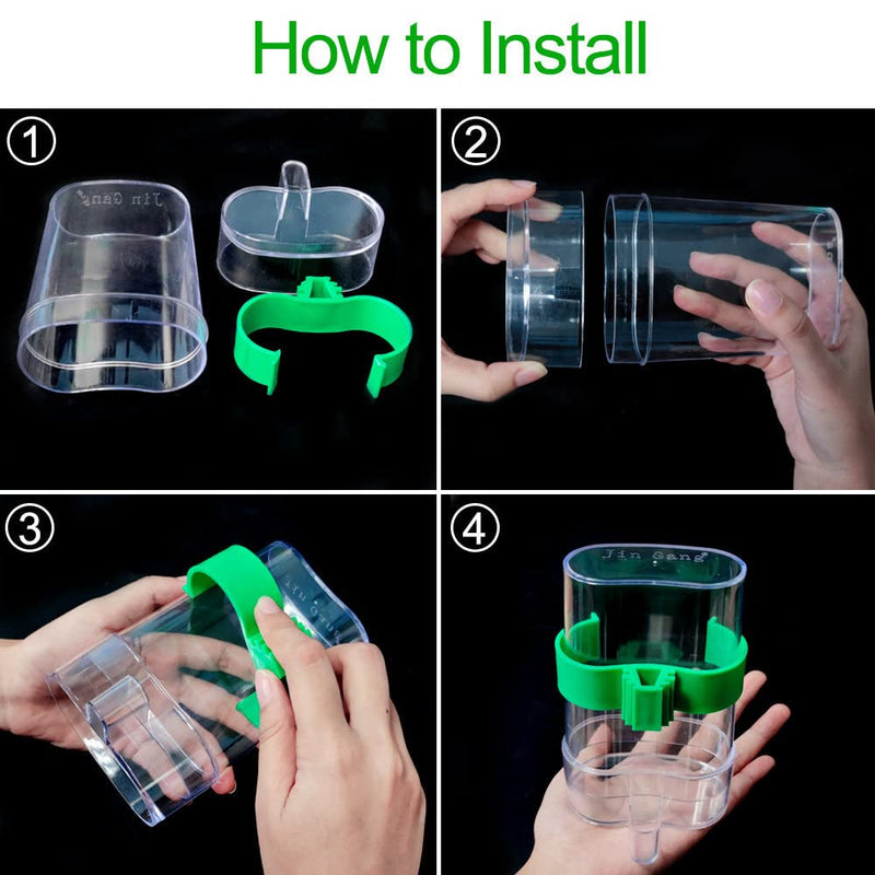 2 PCS Automatic Bird Water Dispenser Parrot Bird Water Feeder Bottles Bird Drinker Seed Food Container Parakeet Cage Accessories for Parakeet Budgies Cockatiel Lovebird Small Birds Canary Finch - PawsPlanet Australia