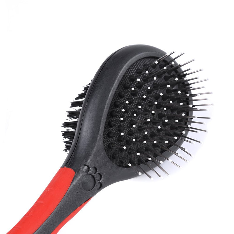 Dog Grooming Brush Double-Sided Bristle and Pin Pet Hair Brush Dog Hair Shedding Comb for Grooming & Massaging Dogs Cats(M) M - PawsPlanet Australia