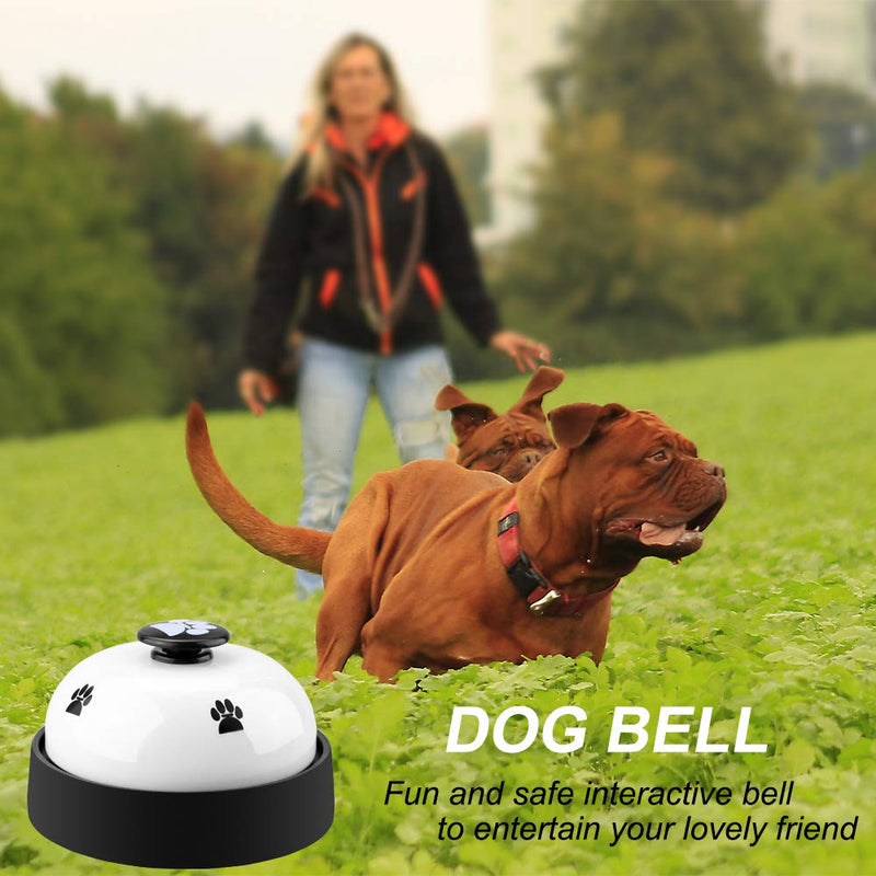 [Australia] - Dog Training Bell, Comsmart Set of 2 Dog Puppy Pet Potty Training Bells, Dog Cat Door Bell Tell Bell with Non-Skid Rubber Base + 1Pcs Dog Training Clicker with Wrist Strap 