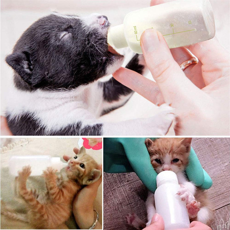 onebarleycorn - Puppy Nursing Bottle Kit, Puppy Milk Feeding Bottles Set Dog Cat kitten bottles With 4 Replacement Nipples Milk Feeder Nursing Care Set and 1PCS Nipple Brush - PawsPlanet Australia